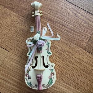 Midwest Importers Violin Christmas Ornament Wood Violin Made In Taiwan